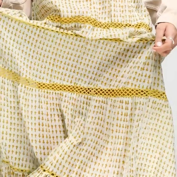 Free People Midnight Dance Print Maxi Dress Light Grey Combo - Picture 12 of 16